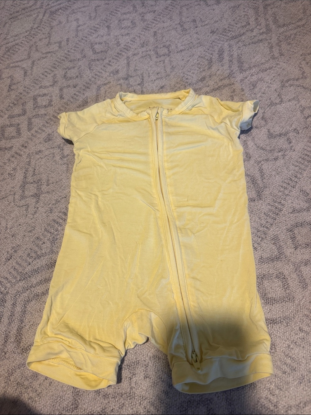 Little sleepies shorty zippy yellow